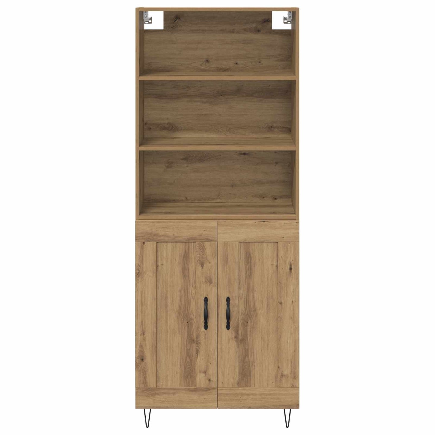 Hoge kast 2 pcs Artisan Eiken Bewerkt hout is nu te koop bij PeponiXL, paradijselijk wonen!