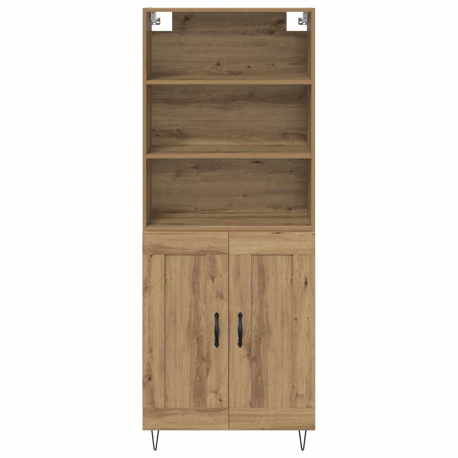 Hoge kast 2 pcs Artisan Eiken Bewerkt hout is nu te koop bij PeponiXL, paradijselijk wonen!