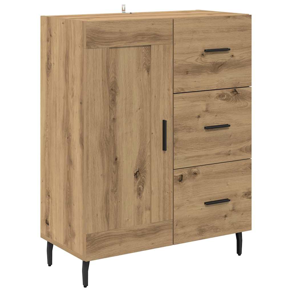 Hoge kast 2 pcs Artisan Eiken 69,5 x 34 x 180 cm Bewerkt hout is nu te koop bij PeponiXL, paradijselijk wonen!