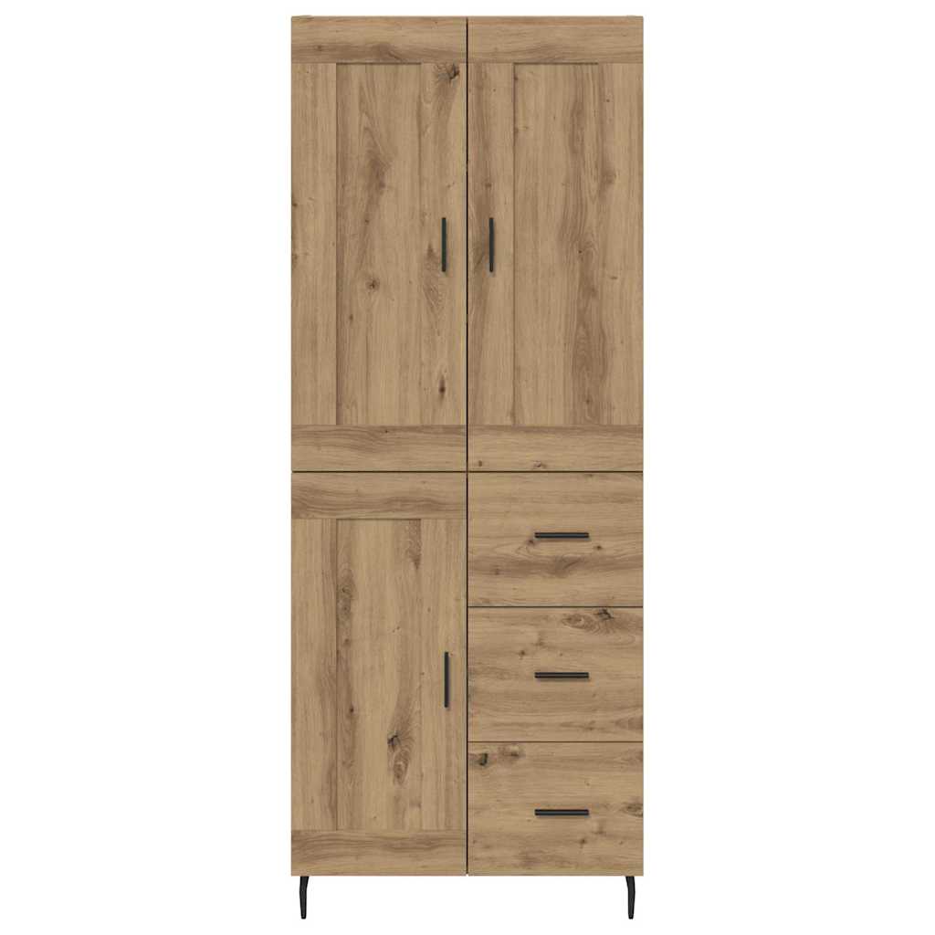 Hoge kast 2 pcs Artisan Eiken 69,5 x 34 x 180 cm Bewerkt hout is nu te koop bij PeponiXL, paradijselijk wonen!