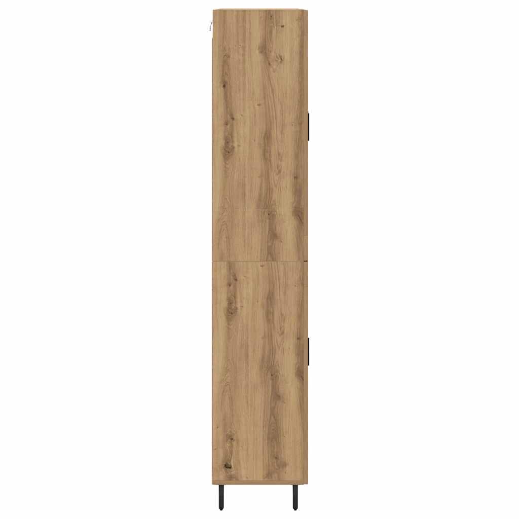 Hoge kast 2 pcs Artisan Eiken 69,5 x 34 x 180 cm Bewerkt hout is nu te koop bij PeponiXL, paradijselijk wonen!
