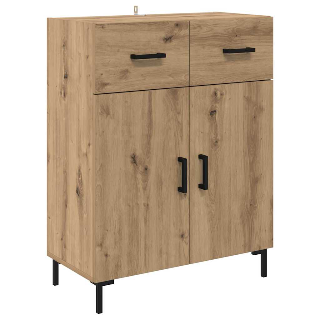 Highboard Artisan Eiken 69,5 x 34 x 180 cm Bewerkt hout is nu te koop bij PeponiXL, paradijselijk wonen!