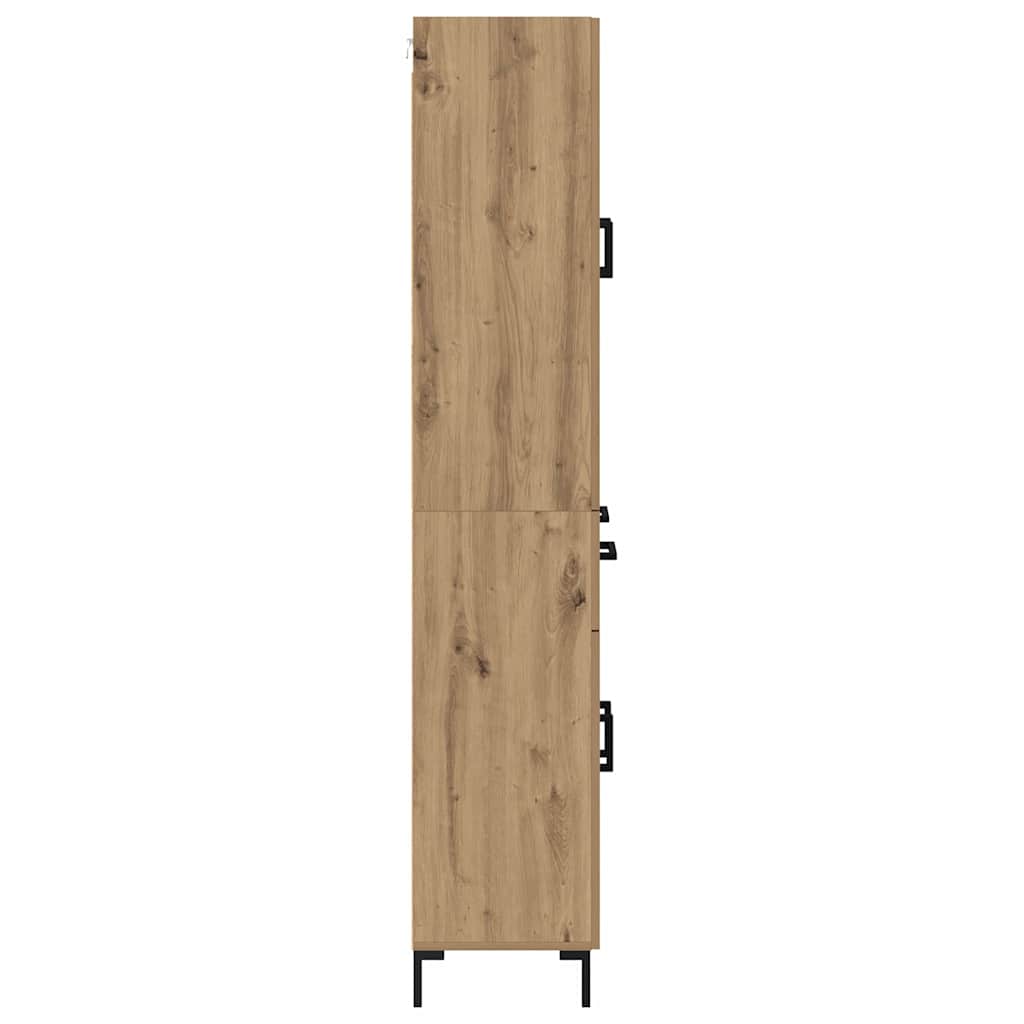 Highboard Artisan Eiken 69,5 x 34 x 180 cm Bewerkt hout is nu te koop bij PeponiXL, paradijselijk wonen!