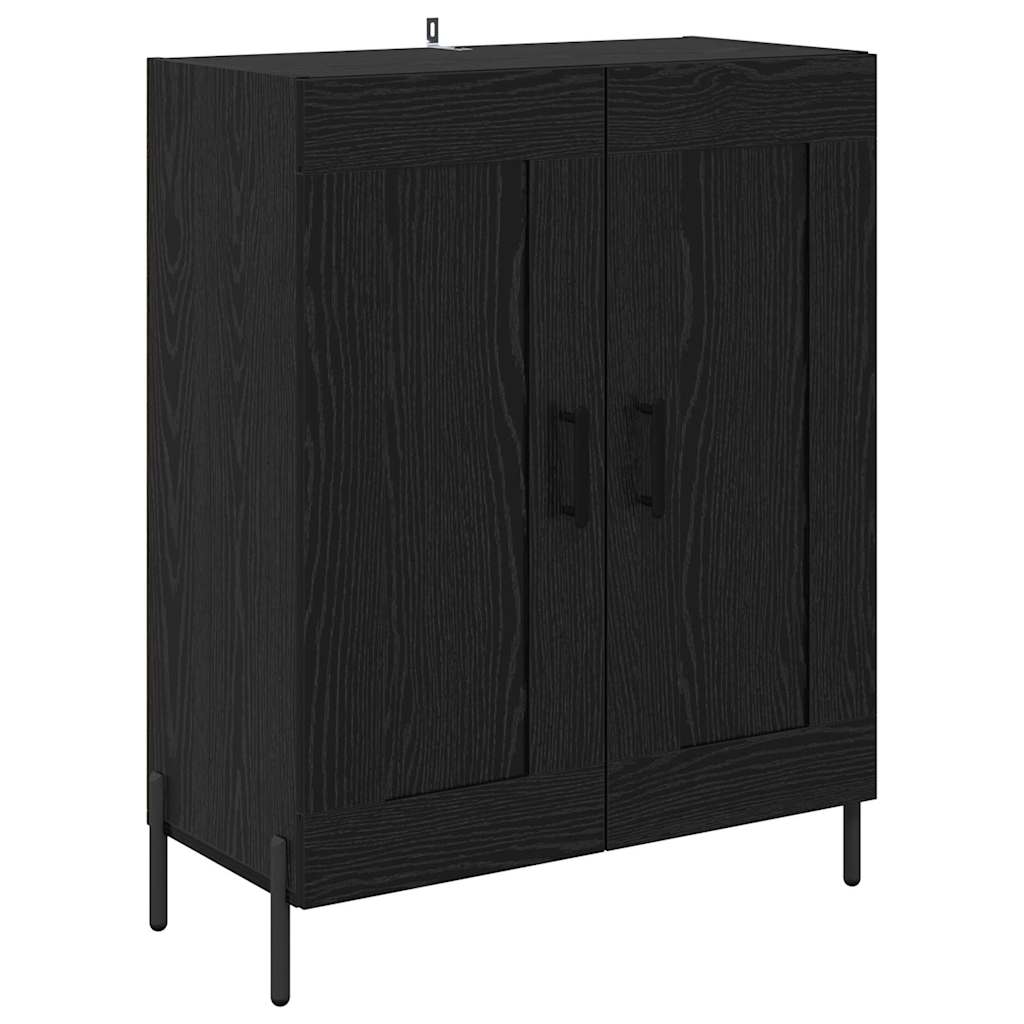 Hoge kast 2 stuks Zwart Eiken Bewerkt hout is nu te koop bij PeponiXL, paradijselijk wonen!