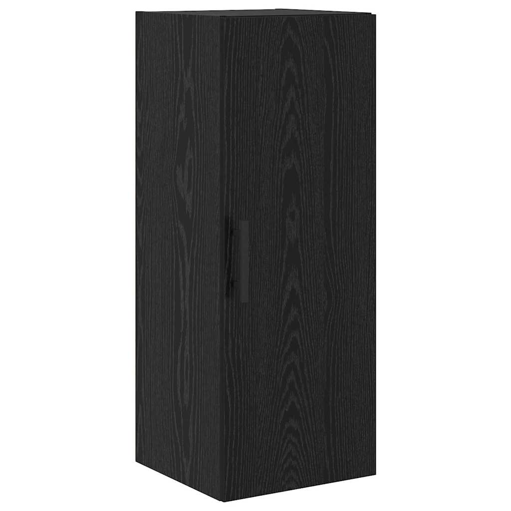 Highboard Zwart Eiken 34,5 x 34 x 180 cm Bewerkt hout is nu te koop bij PeponiXL, paradijselijk wonen!