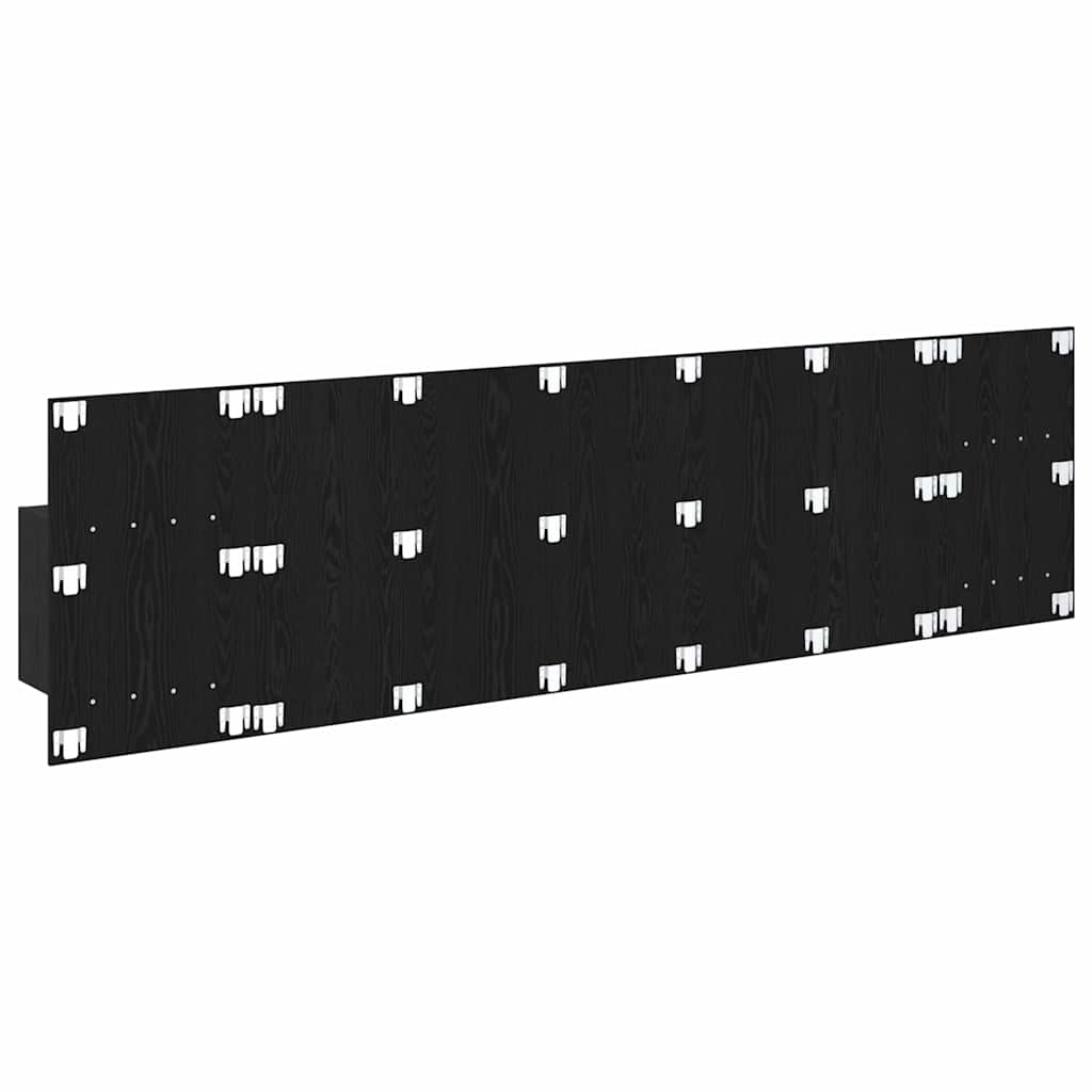 Hoofdbord Met Kast met lade 3 pcs Zwart Eiken Bewerkt hout is nu te koop bij PeponiXL, paradijselijk wonen!