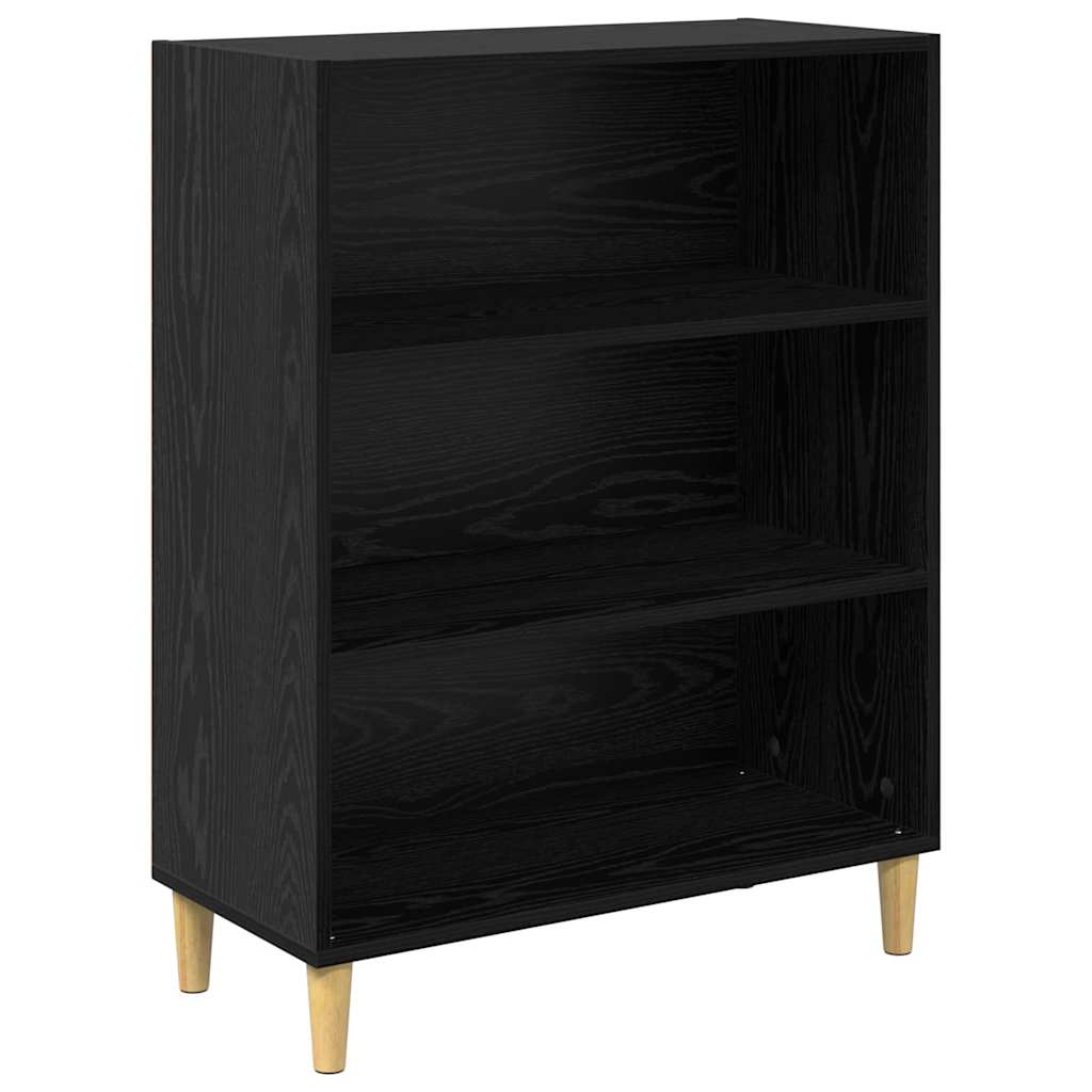 Hoge kast Zwart Eiken 69,5 x 32,5 x 180 cm Bewerkt hout is nu te koop bij PeponiXL, paradijselijk wonen!