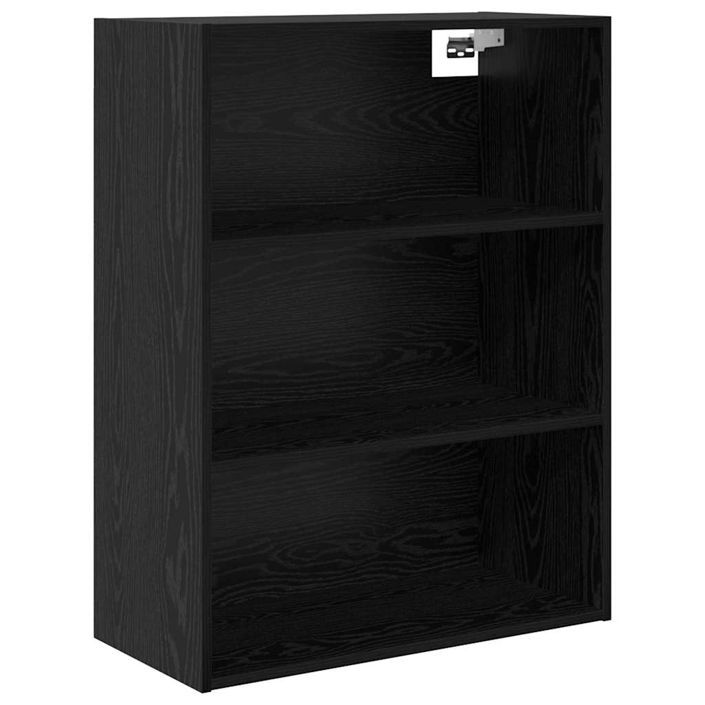 Hoge kast Zwart Eiken 69,5 x 32,5 x 180 cm Bewerkt hout is nu te koop bij PeponiXL, paradijselijk wonen!