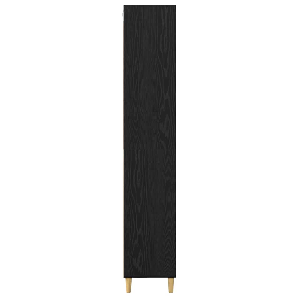Hoge kast Zwart Eiken 69,5 x 32,5 x 180 cm Bewerkt hout is nu te koop bij PeponiXL, paradijselijk wonen!