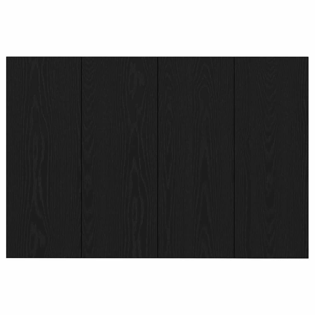 Hoofdbord Met Kast met lade 3 pcs Zwart Eiken Bewerkt hout is nu te koop bij PeponiXL, paradijselijk wonen!