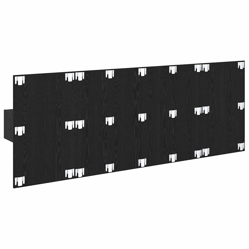 Hoofdbord Met Kast met lade 3 pcs Zwart Eiken Bewerkt hout is nu te koop bij PeponiXL, paradijselijk wonen!