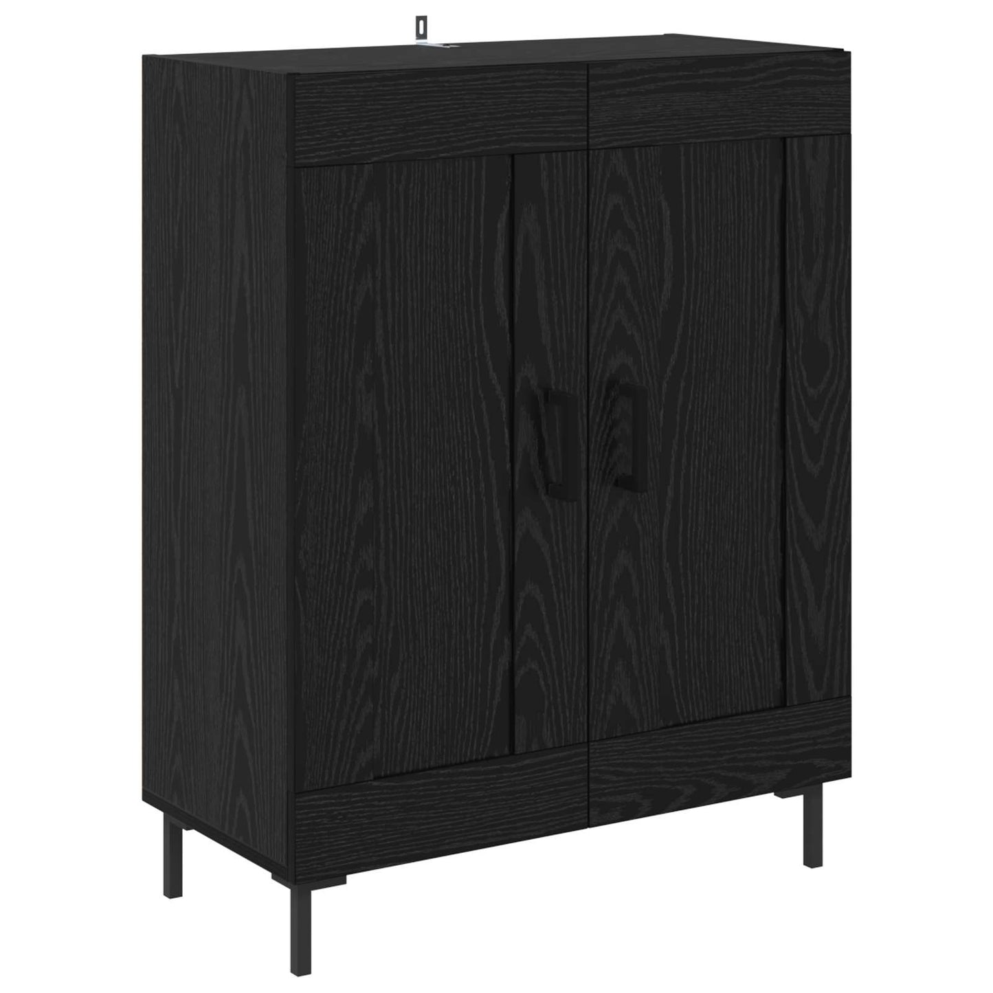 Hoge kast met lade Zwart Eiken 69,5 x 34 x 180 cm Bewerkt hout is nu te koop bij PeponiXL, paradijselijk wonen!