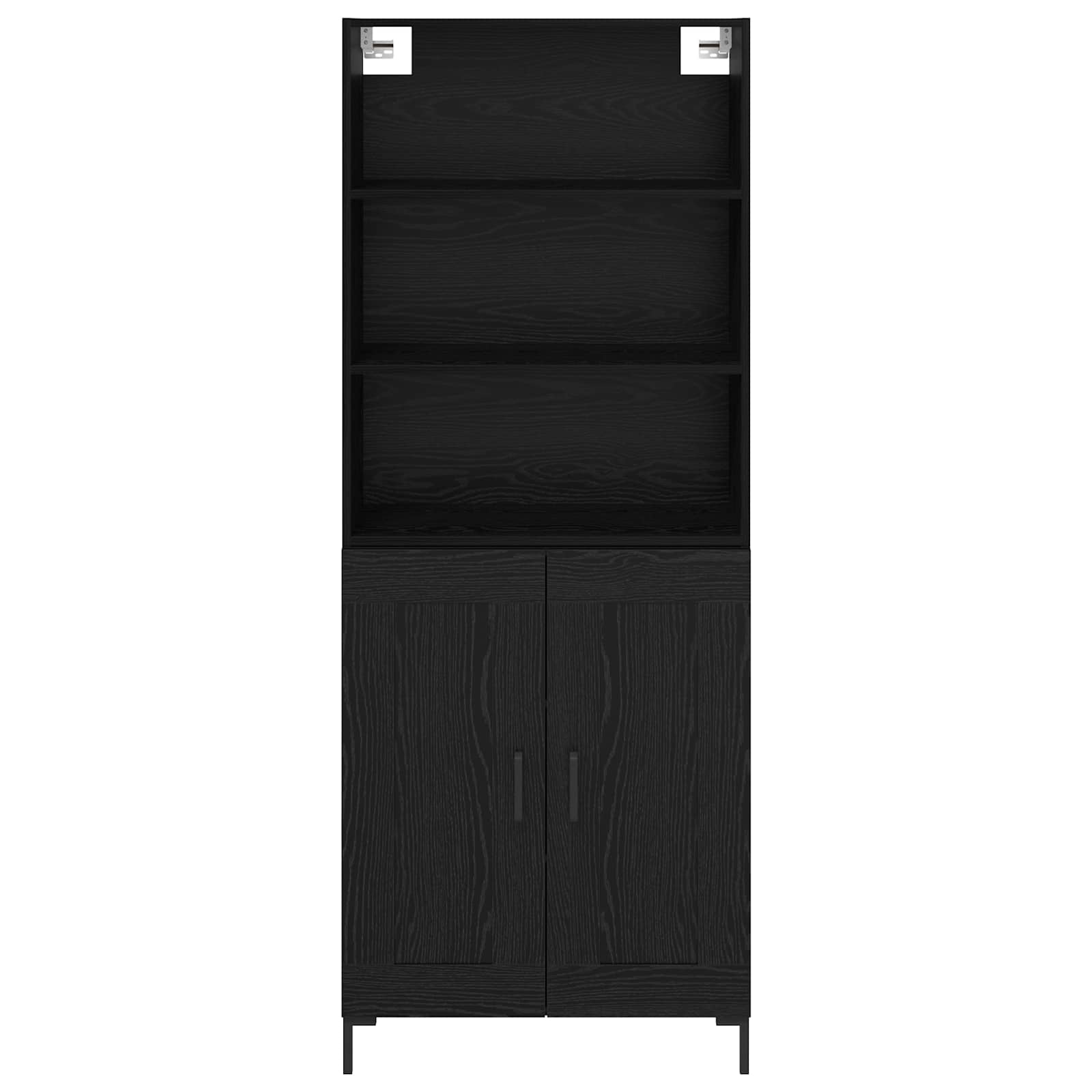 Hoge kast met lade Zwart Eiken 69,5 x 34 x 180 cm Bewerkt hout is nu te koop bij PeponiXL, paradijselijk wonen!