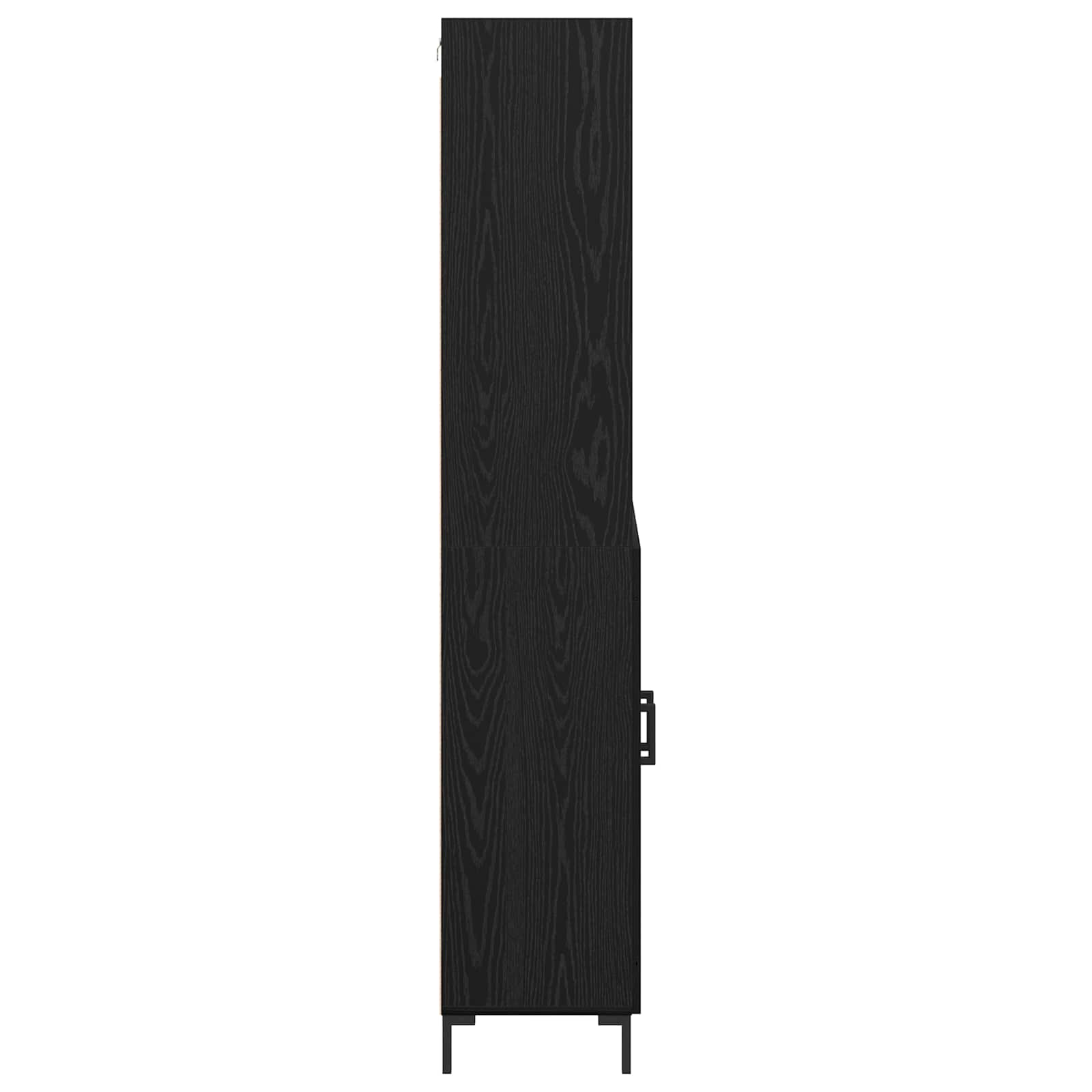 Hoge kast met lade Zwart Eiken 69,5 x 34 x 180 cm Bewerkt hout is nu te koop bij PeponiXL, paradijselijk wonen!