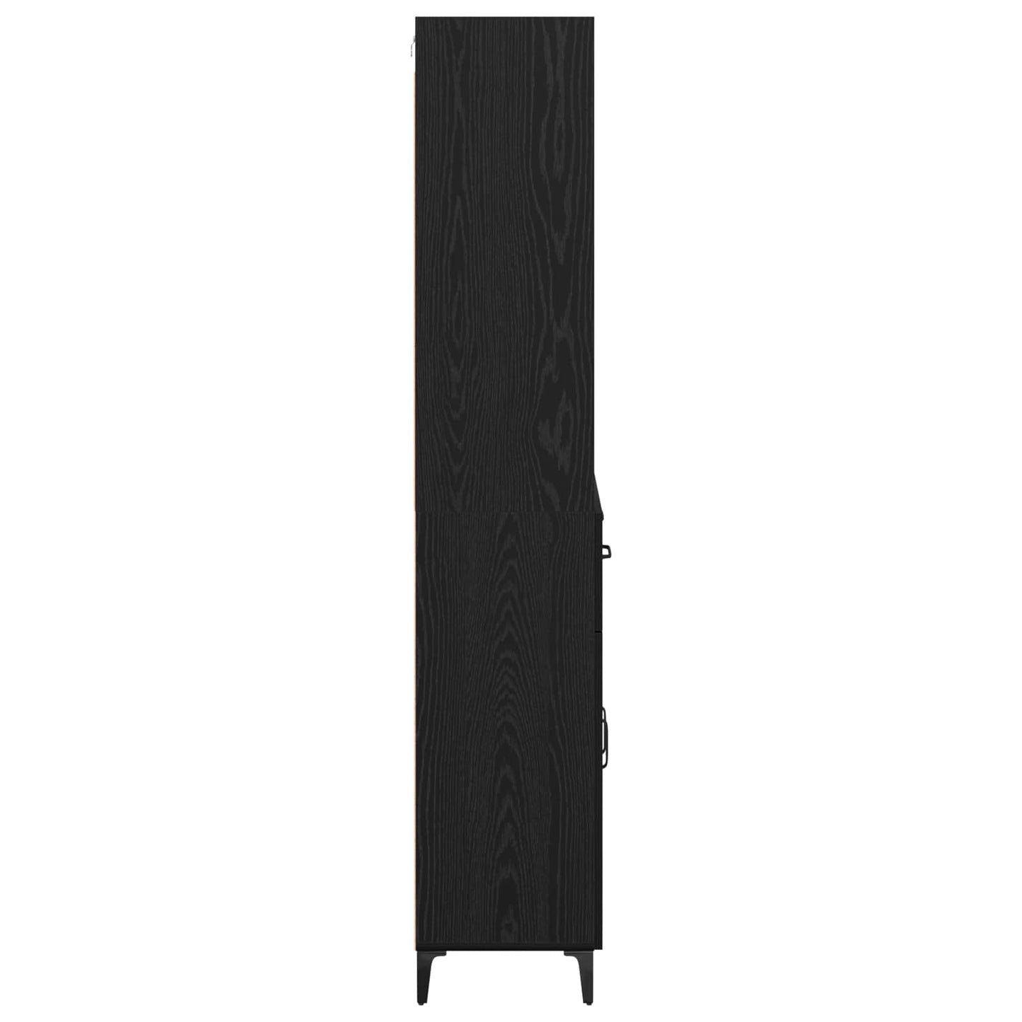 Hoge kast met lade Zwart Eiken 69,5 x 34 x 180 cm Bewerkt hout is nu te koop bij PeponiXL, paradijselijk wonen!