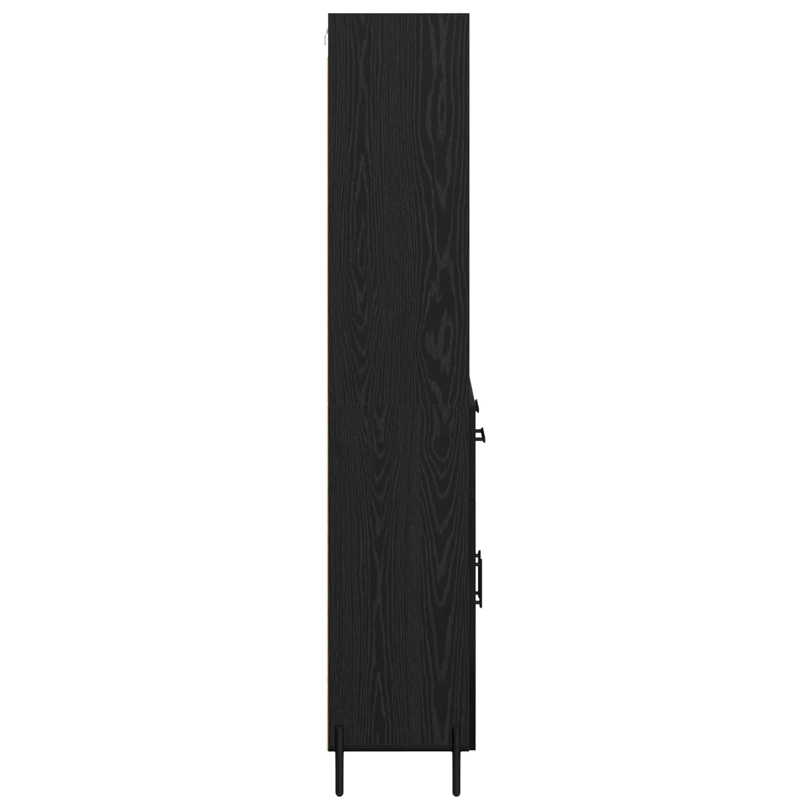 Hoge kast met lade Zwart eiken 69,5 x 34 x 180 cm Bewerkt hout is nu te koop bij PeponiXL, paradijselijk wonen!