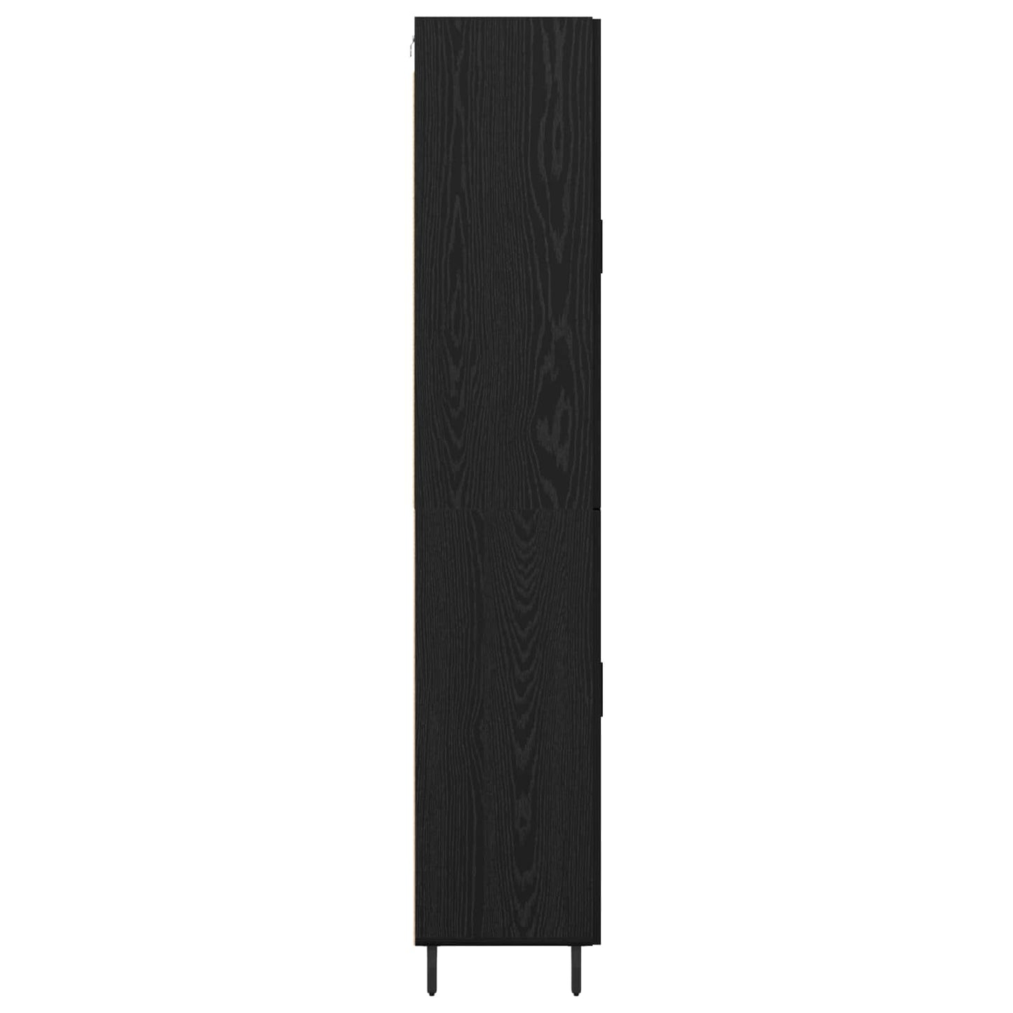 Hoge kast 2 pcs Zwart eiken Geengineerd Hout en Glas is nu te koop bij PeponiXL, paradijselijk wonen!