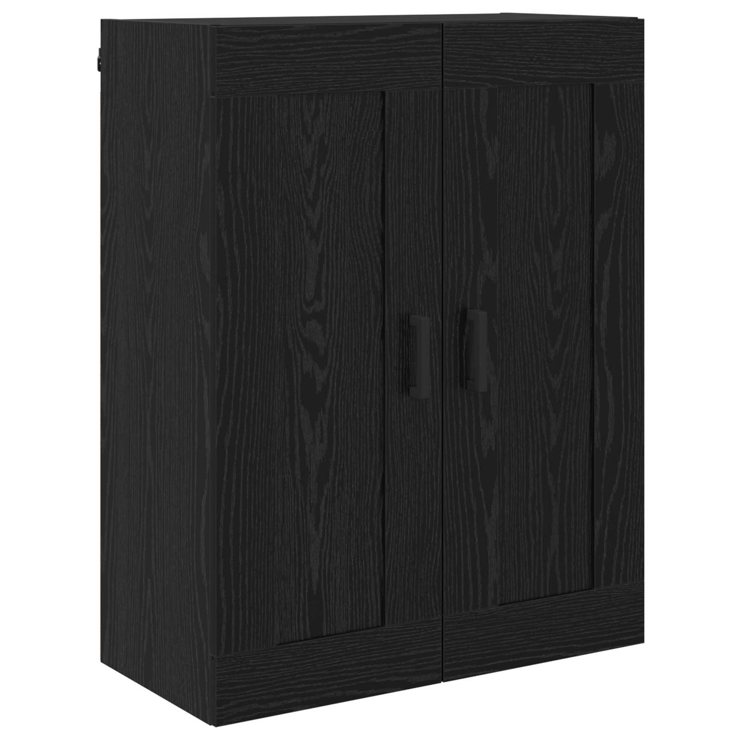 Hoge kast 2 pcs Zwart Eiken Bewerkt hout is nu te koop bij PeponiXL, paradijselijk wonen!