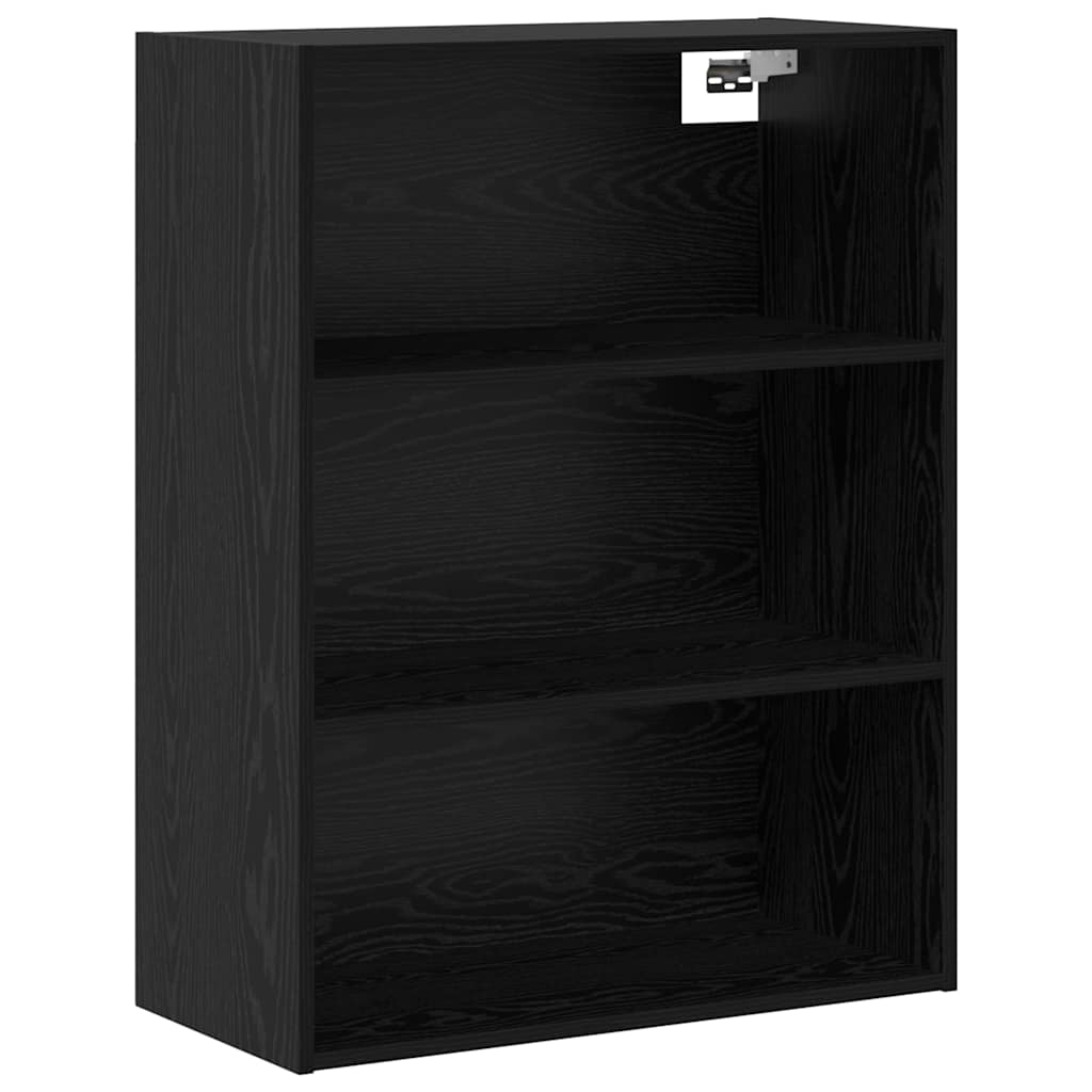 Hoge kast met lade Zwart eiken 69,5 x 34 x 180 cm Bewerkt hout is nu te koop bij PeponiXL, paradijselijk wonen!