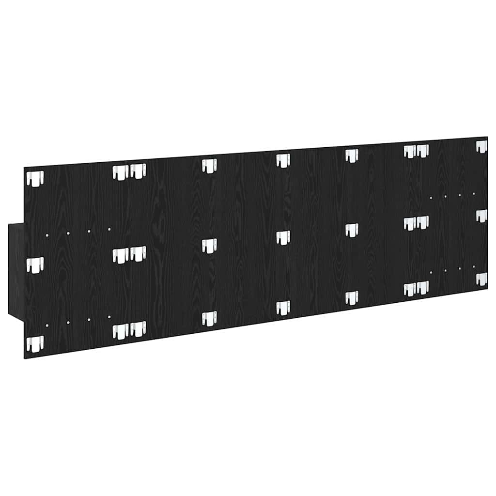 Hoofdbord Met Kast met lade 3 stuks Zwart Eiken Bewerkt hout is nu te koop bij PeponiXL, paradijselijk wonen!