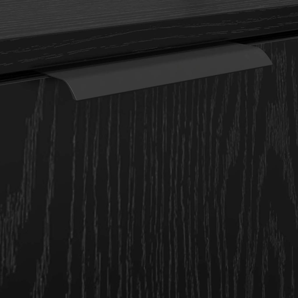 Badkamerkastenset met plank 2 stuks Zwart Eiken Bewerkt hout is nu te koop bij PeponiXL, paradijselijk wonen!