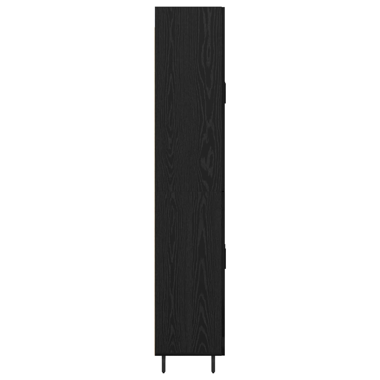 Hoge kast 2 pcs Zwart eiken Geengineerd Hout en Glas is nu te koop bij PeponiXL, paradijselijk wonen!
