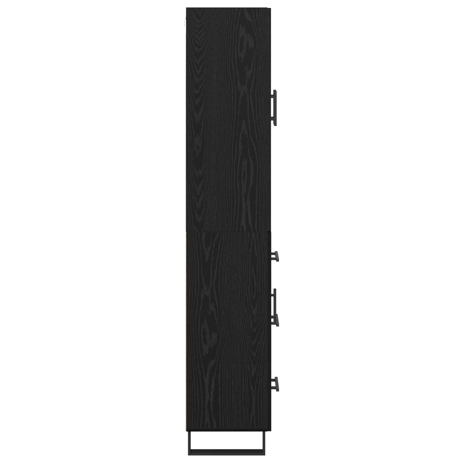 Hoge kast met lade 2 pcs Zwart Eiken 69,5 x 34 x 180 cm is nu te koop bij PeponiXL, paradijselijk wonen!