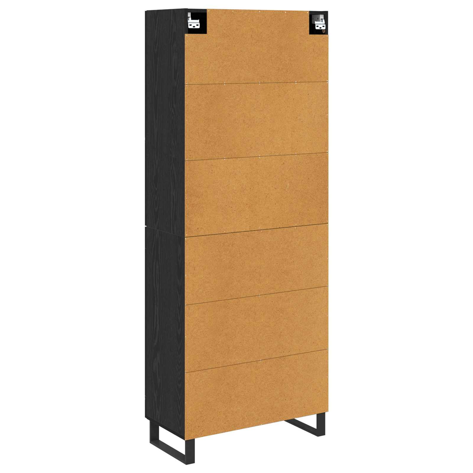 Hoge kast met lade 2 pcs Zwart Eiken 69,5 x 34 x 180 cm is nu te koop bij PeponiXL, paradijselijk wonen!