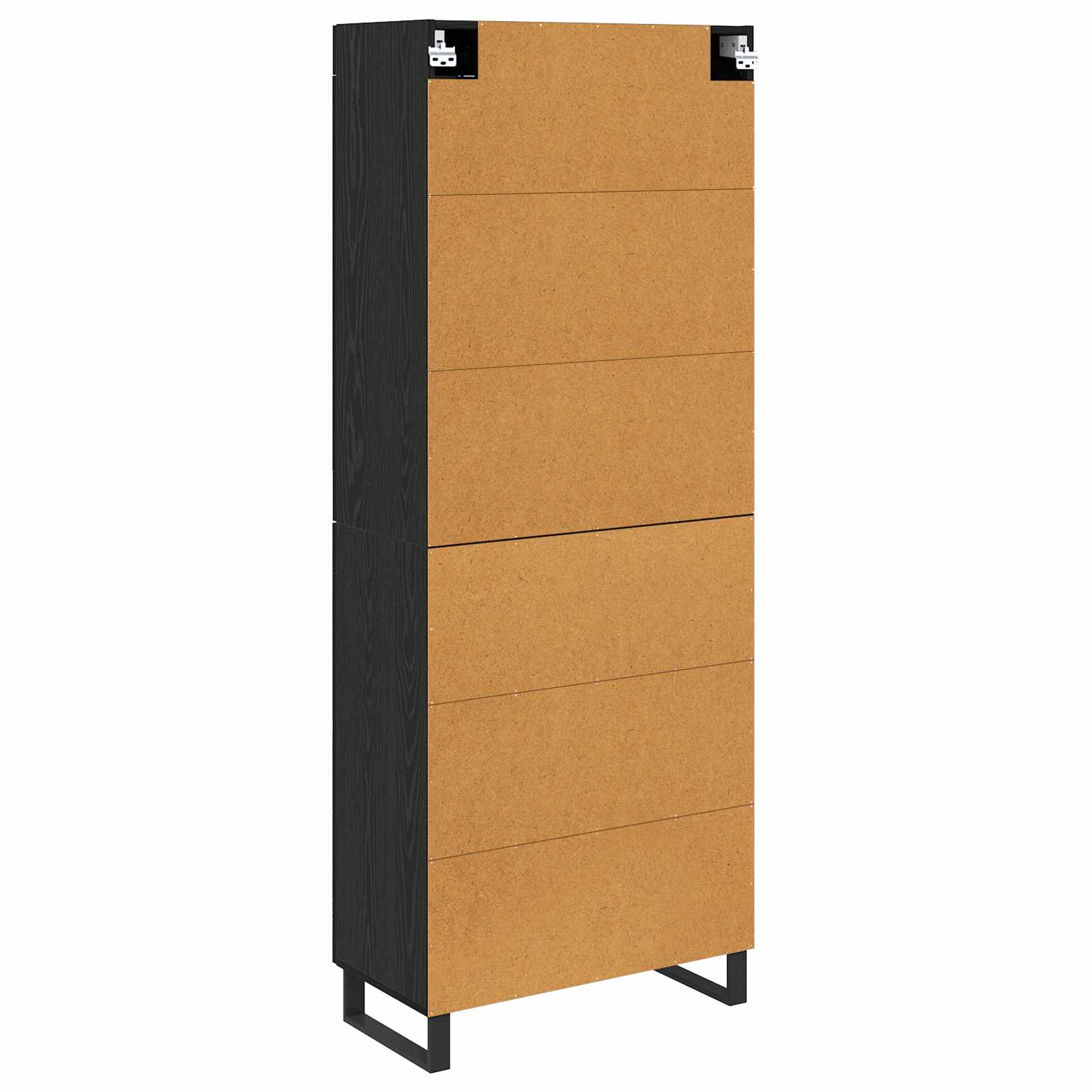 Hoge kast Zwart Eiken 69,5 x 34 x 180 cm Bewerkt hout is nu te koop bij PeponiXL, paradijselijk wonen!