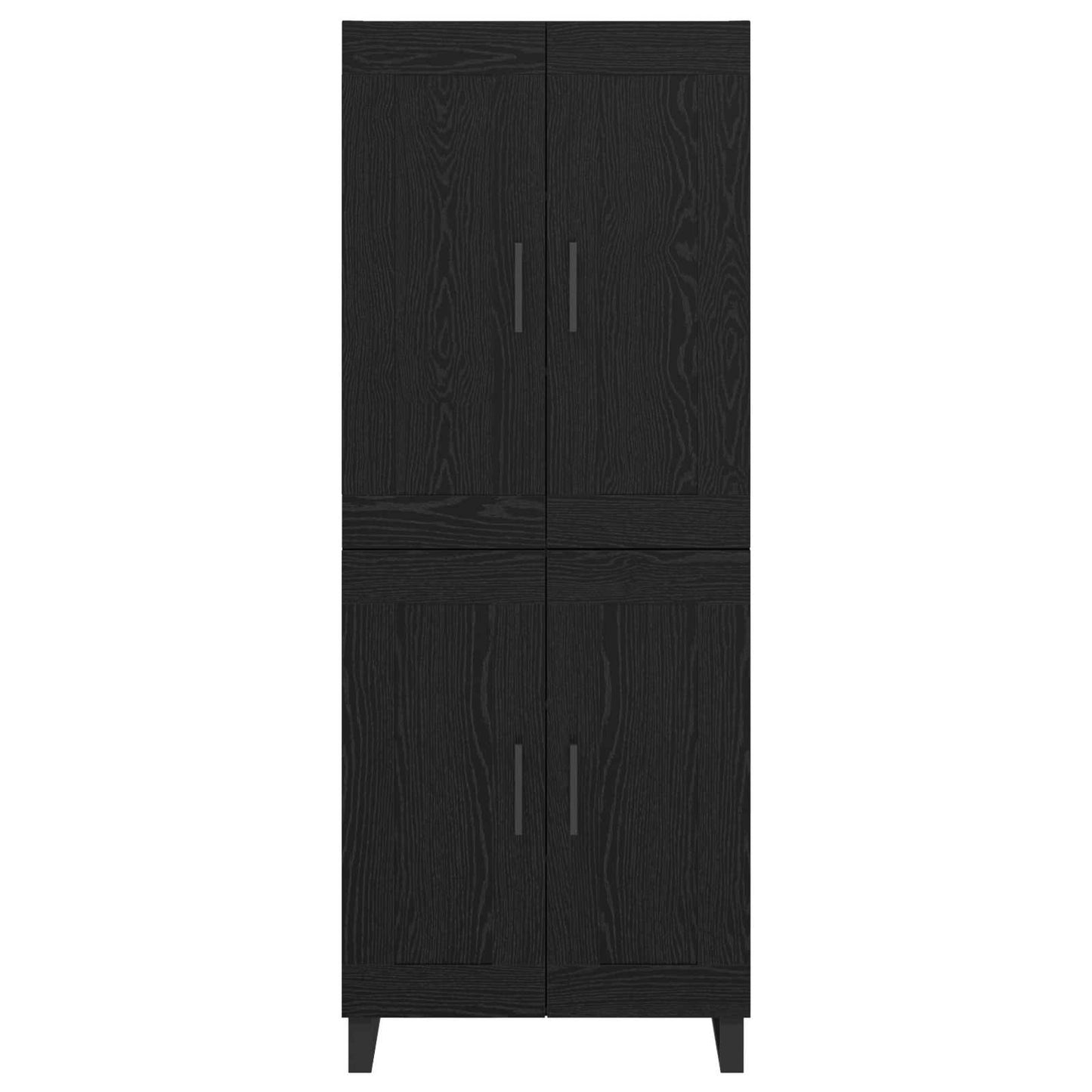 Hoge kast Zwart Eiken 69,5 x 34 x 180 cm Bewerkt hout is nu te koop bij PeponiXL, paradijselijk wonen!