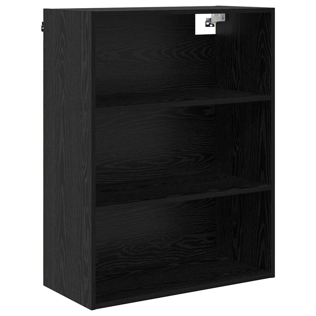 Hoge kast Zwart Eiken 69,5 x 32,5 x 180 cm Bewerkt hout is nu te koop bij PeponiXL, paradijselijk wonen!