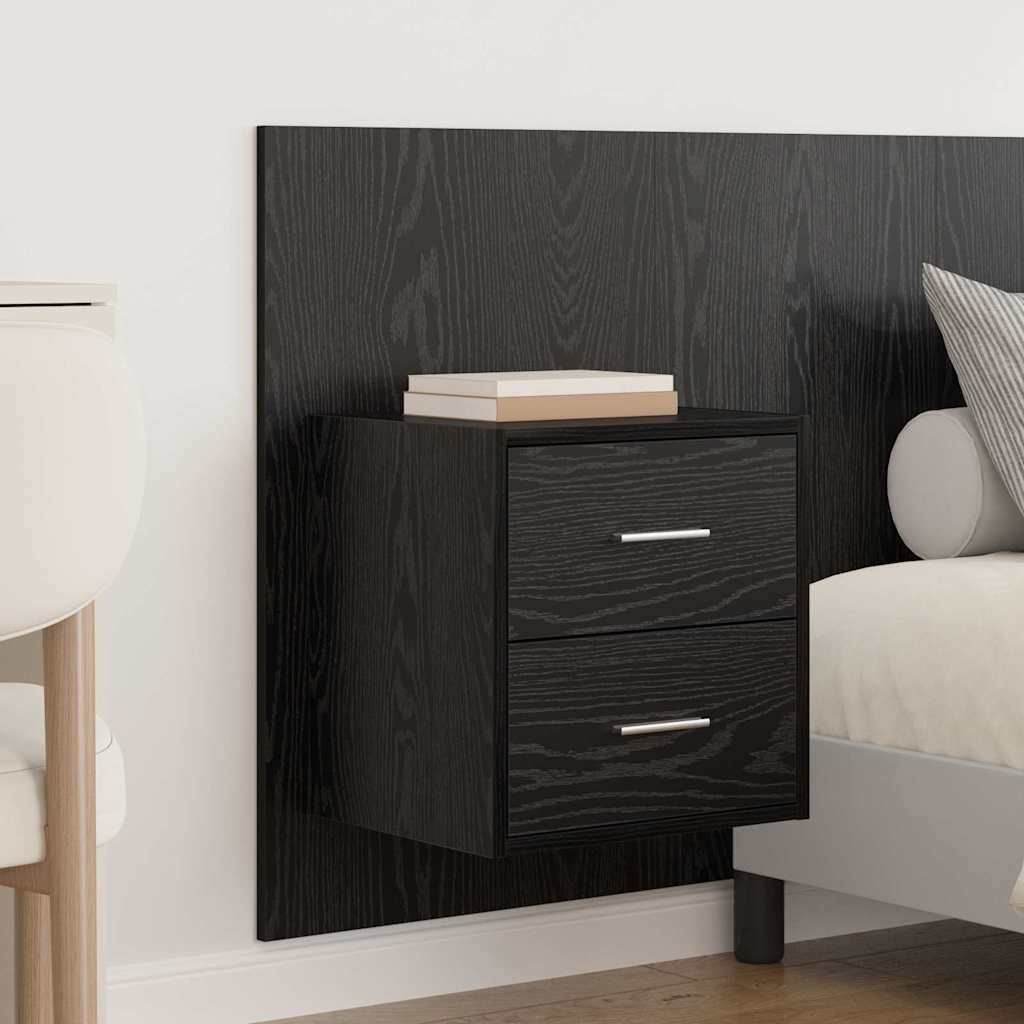 Hoofdbord Met Kast met lade 3 pcs Zwart Eiken Bewerkt hout is nu te koop bij PeponiXL, paradijselijk wonen!
