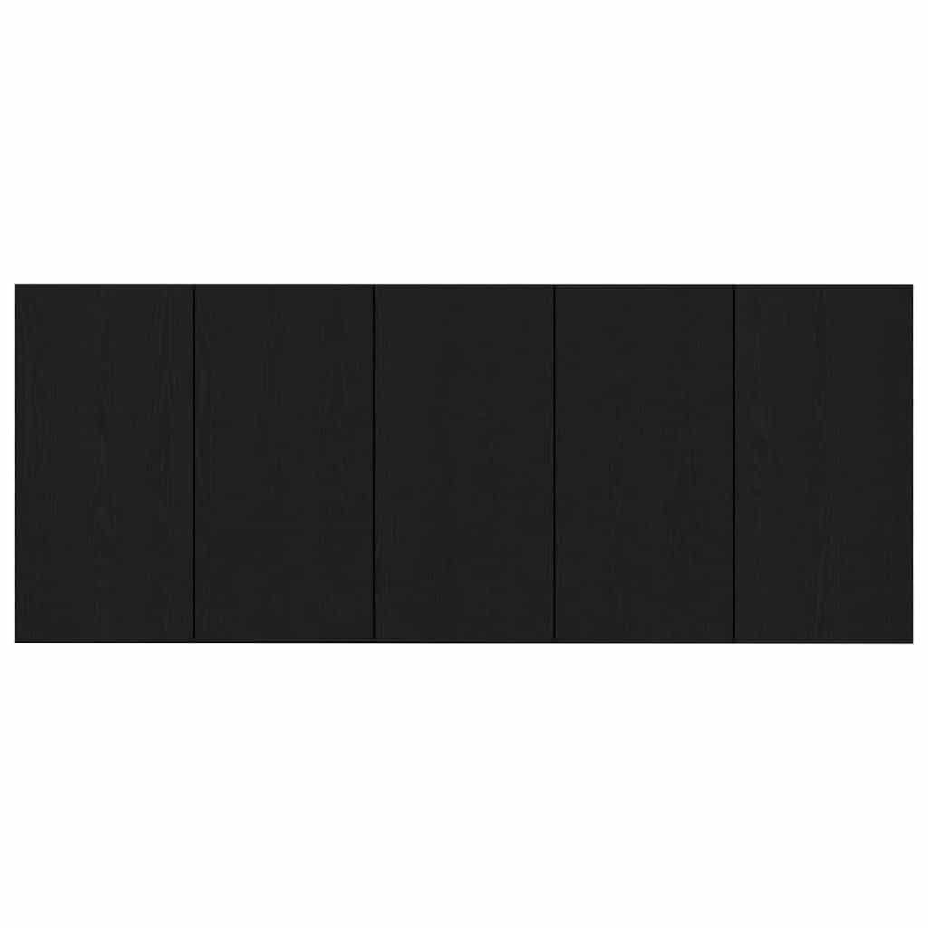 Hoofdbord Met Kast met lade 3 pcs Zwart Eiken Bewerkt hout is nu te koop bij PeponiXL, paradijselijk wonen!