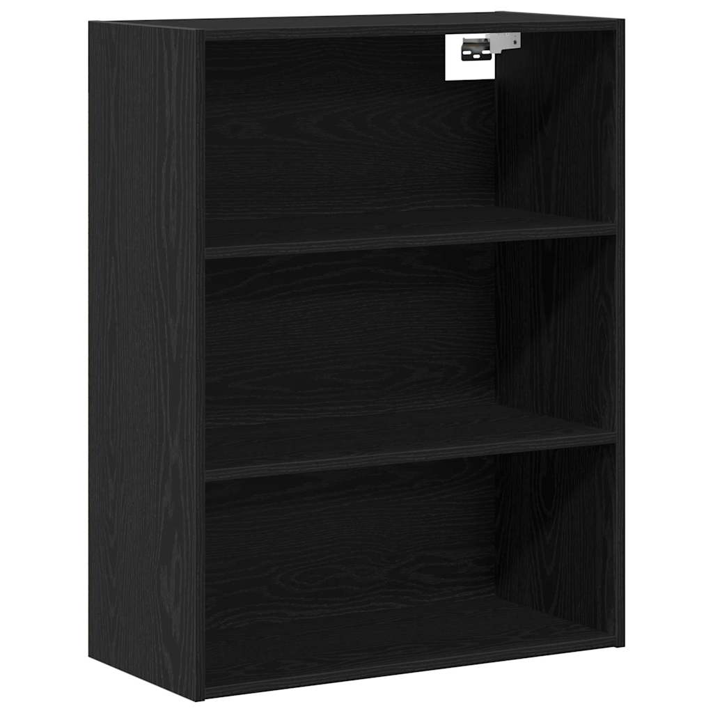 Hoge kast Zwart Eiken 69,5 x 32,5 x 180 cm Bewerkt hout is nu te koop bij PeponiXL, paradijselijk wonen!