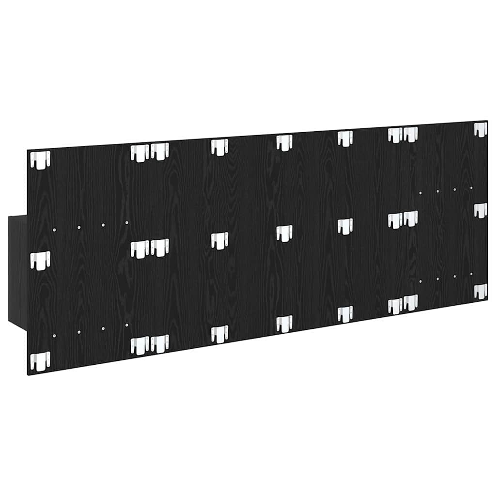 Hoofdbord Met Kast met lade 3 pcs Zwart Eiken Bewerkt hout is nu te koop bij PeponiXL, paradijselijk wonen!