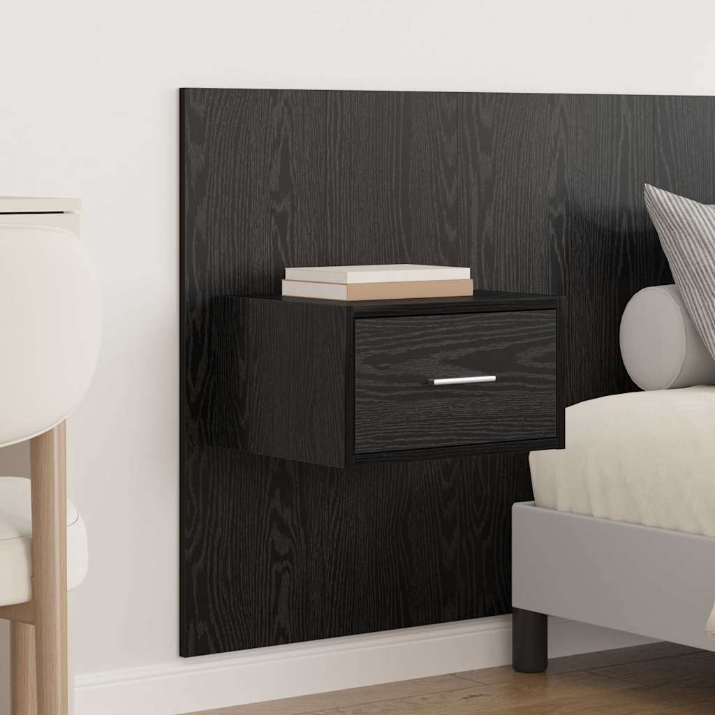 Hoofdbord Met Kast met lade 3 pcs Zwart Eiken Bewerkt hout is nu te koop bij PeponiXL, paradijselijk wonen!