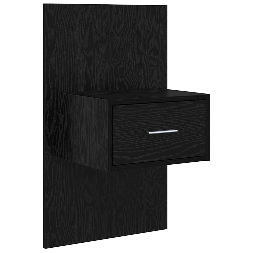 Hoofdbord Met Kast met lade 3 pcs Zwart Eiken Bewerkt hout is nu te koop bij PeponiXL, paradijselijk wonen!