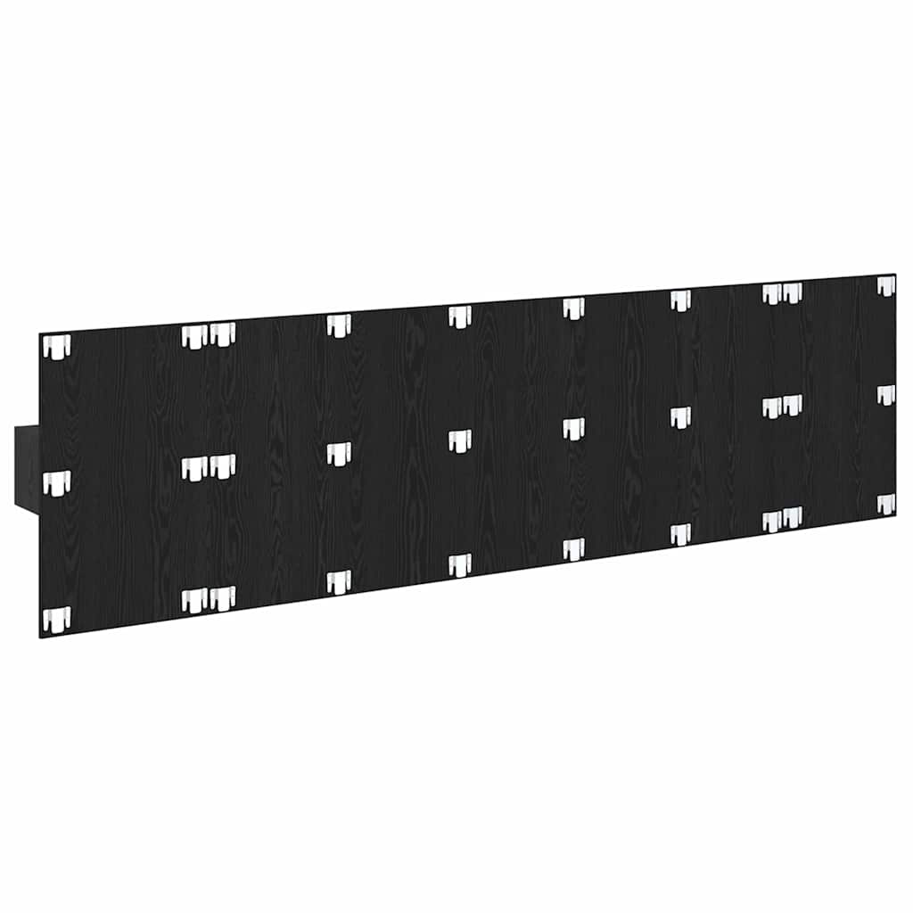 Hoofdbord Met Kast met lade 3 pcs Zwart Eiken Bewerkt hout is nu te koop bij PeponiXL, paradijselijk wonen!
