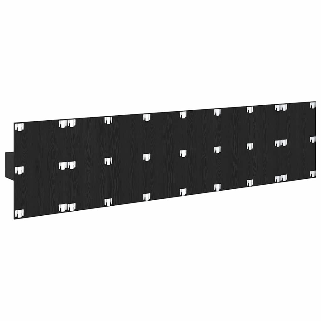 Hoofdbord Met Kast met lade 3 pcs Zwart Eiken Bewerkt hout is nu te koop bij PeponiXL, paradijselijk wonen!