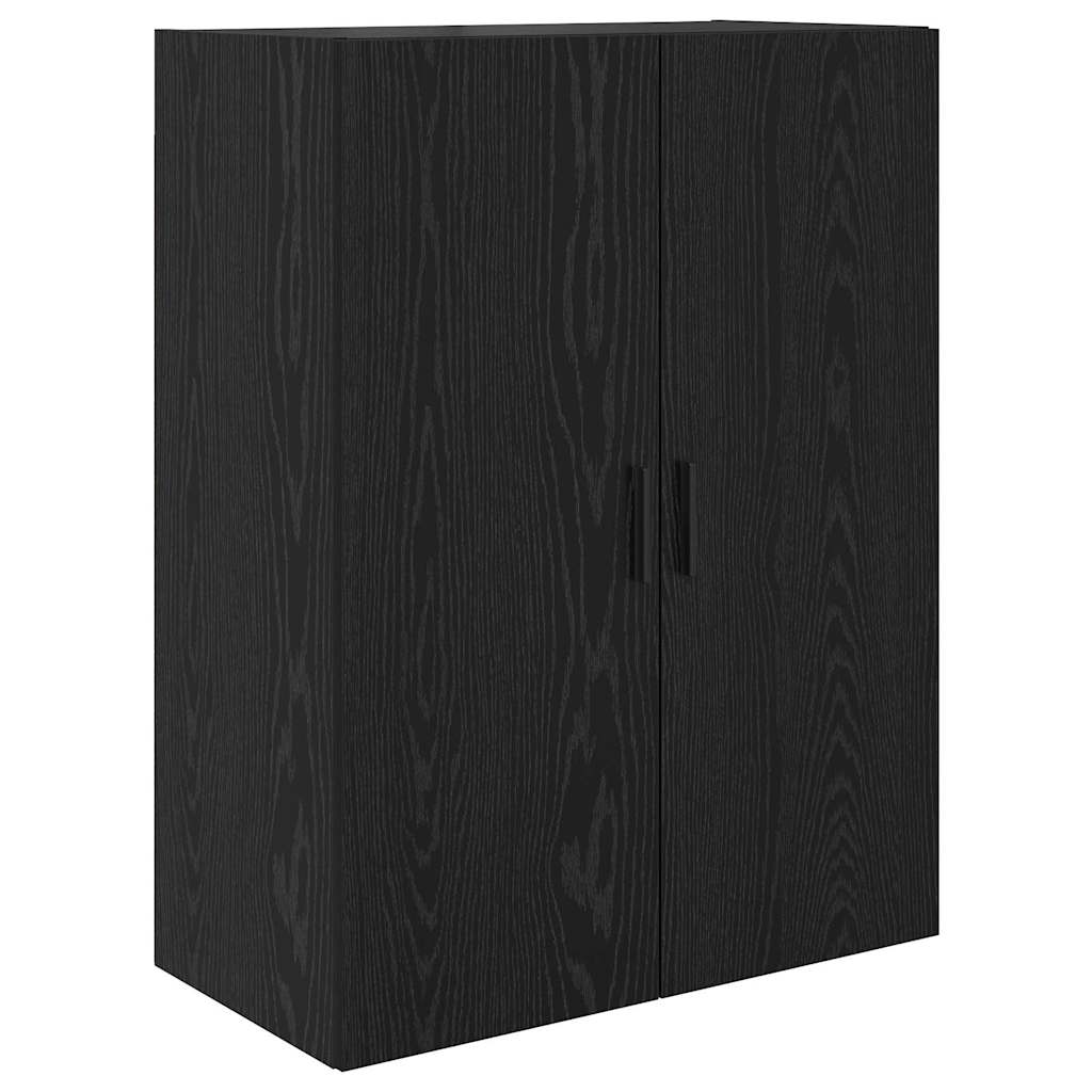 Hoge kast met lade 2 pcs Zwart eiken Geengineerd Hout en Glas is nu te koop bij PeponiXL, paradijselijk wonen!