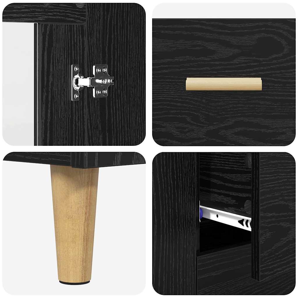 Hoge kast met lade Zwart Eiken 69,5 x 34 x 180 cm is nu te koop bij PeponiXL, paradijselijk wonen!