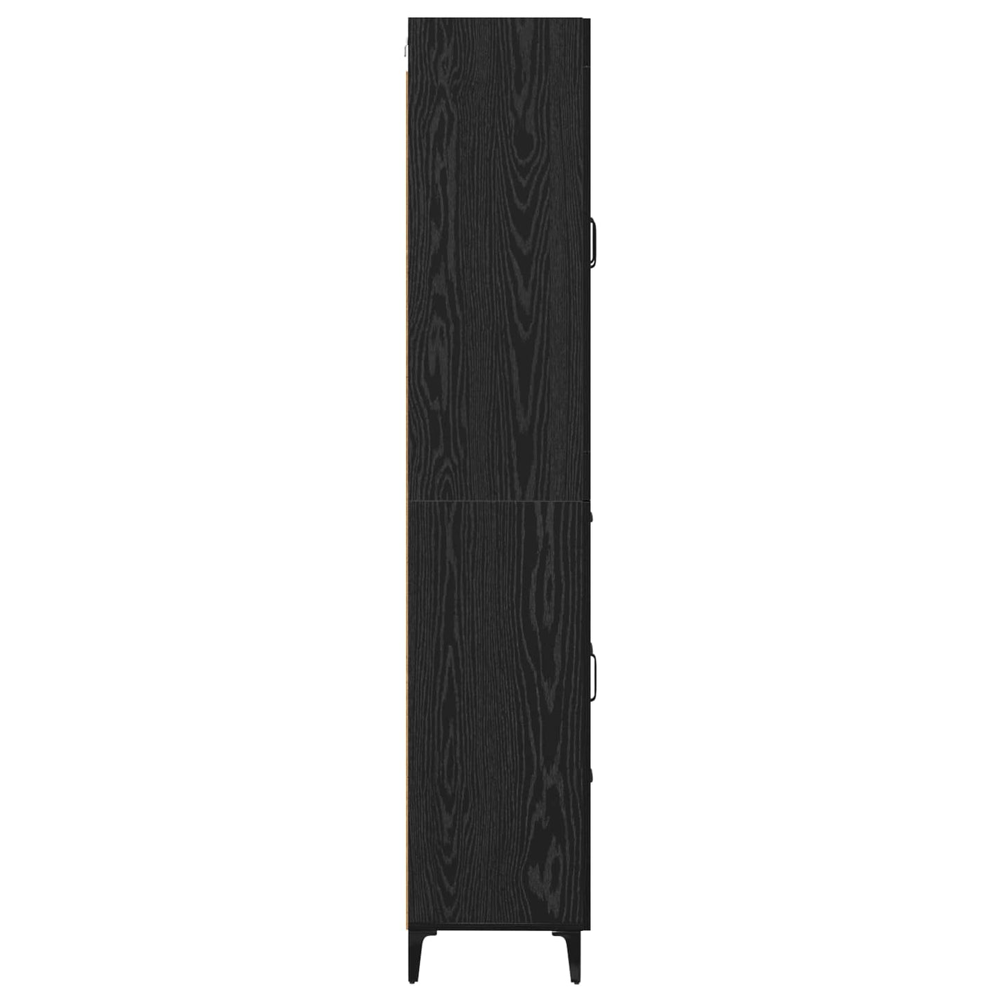 Highboard met lade Zwart Eiken 69,5 x 34 x 180 cm Bewerkt hout is nu te koop bij PeponiXL, paradijselijk wonen!