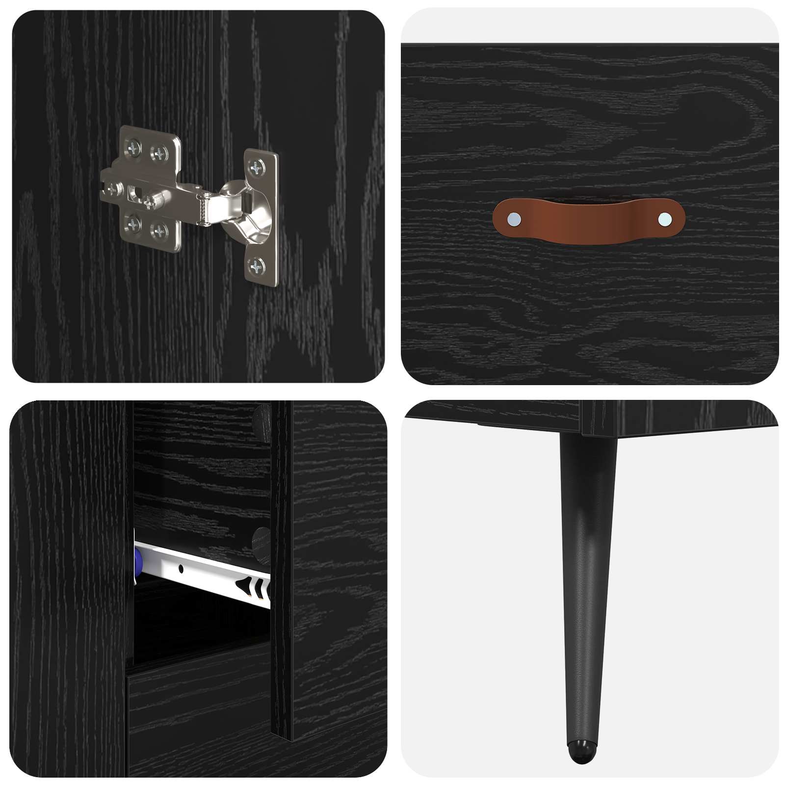 Highboard met lade Zwart Eiken 69,5 x 34 x 180 cm Bewerkt hout is nu te koop bij PeponiXL, paradijselijk wonen!