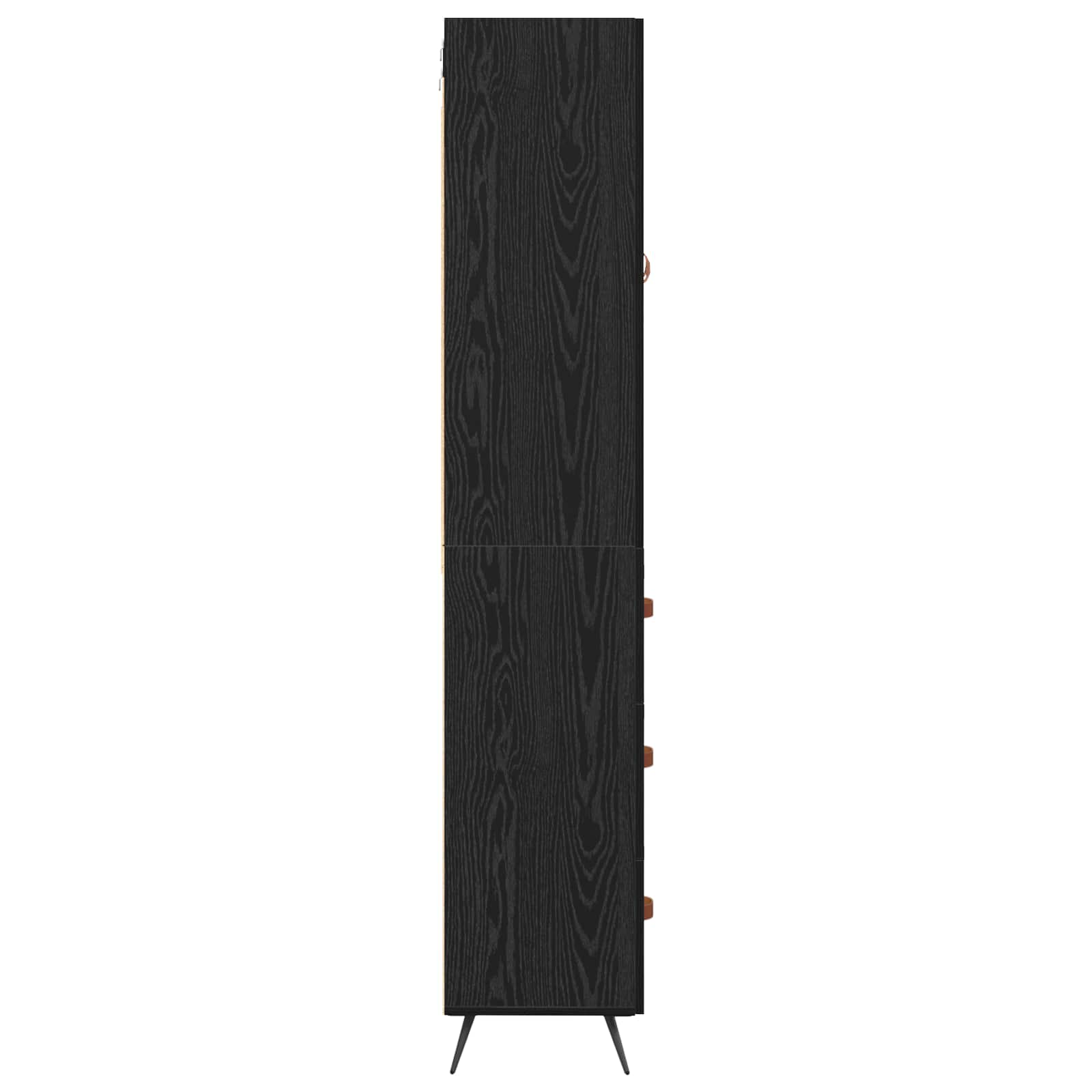 Highboard met lade Zwart Eiken 69,5 x 34 x 180 cm Bewerkt hout is nu te koop bij PeponiXL, paradijselijk wonen!