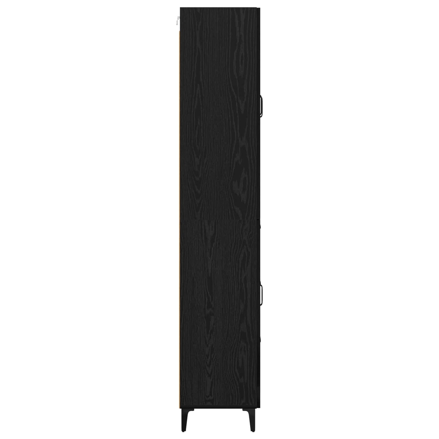 Highboard met lade Zwart Eiken 69,5 x 34 x 180 cm Bewerkt hout is nu te koop bij PeponiXL, paradijselijk wonen!