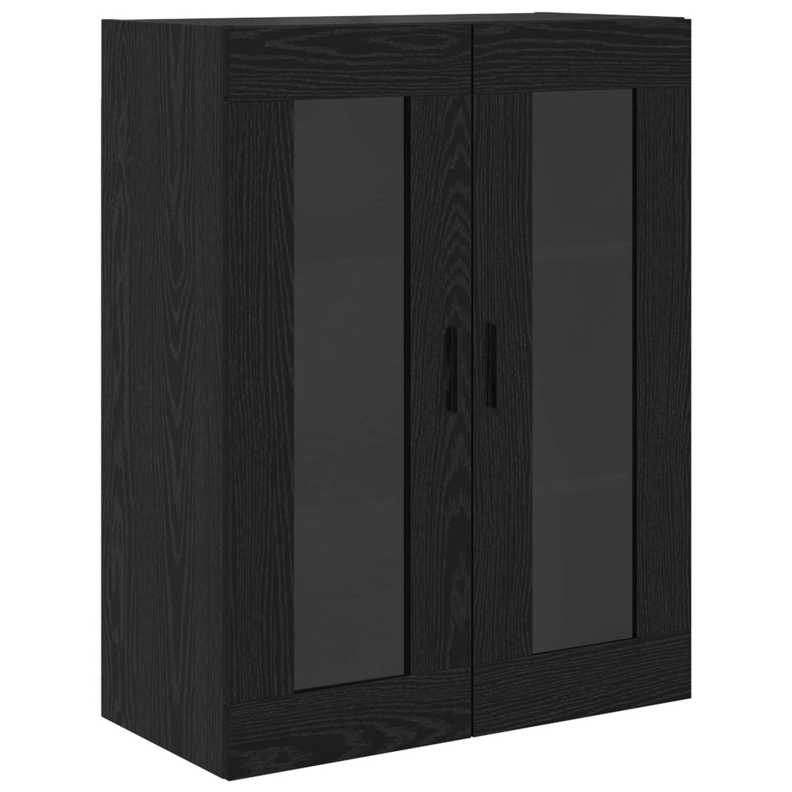 Hoge kast met lade 2 pcs Zwart Eiken Bewerkt hout is nu te koop bij PeponiXL, paradijselijk wonen!