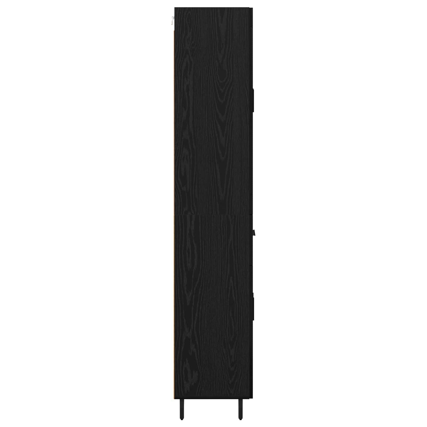 Hoge kast met lade 2 pcs Zwart Eiken Bewerkt hout is nu te koop bij PeponiXL, paradijselijk wonen!