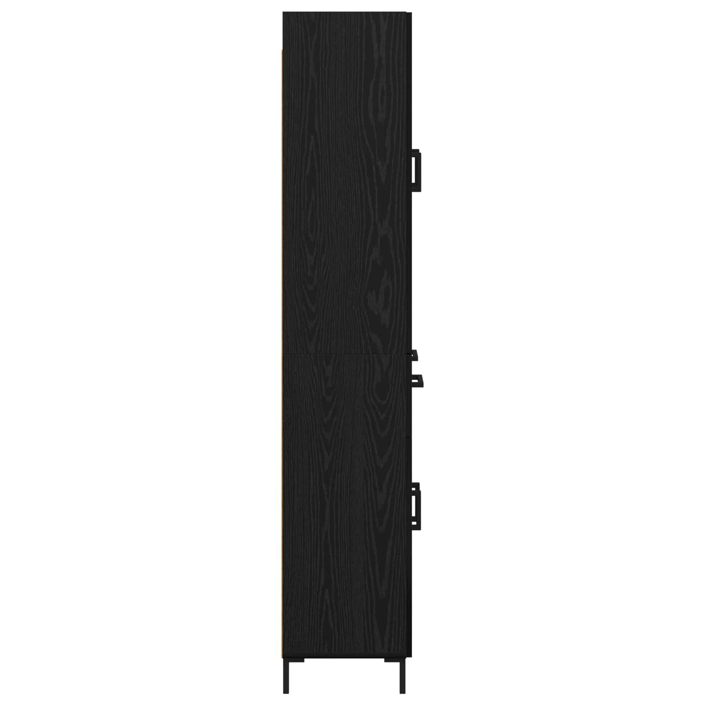 Highboard met lade Zwart Eiken 69,5 x 34 x 180 cm Bewerkt hout is nu te koop bij PeponiXL, paradijselijk wonen!