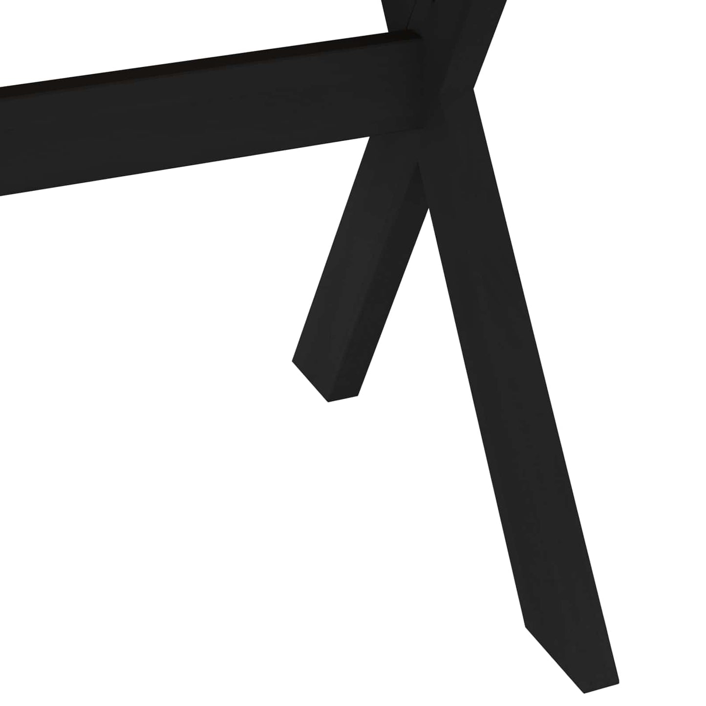 Eettafel NOAIN 160 cm Massief grenenhout Zwart Rechthoekig is nu te koop bij PeponiXL, paradijselijk wonen!