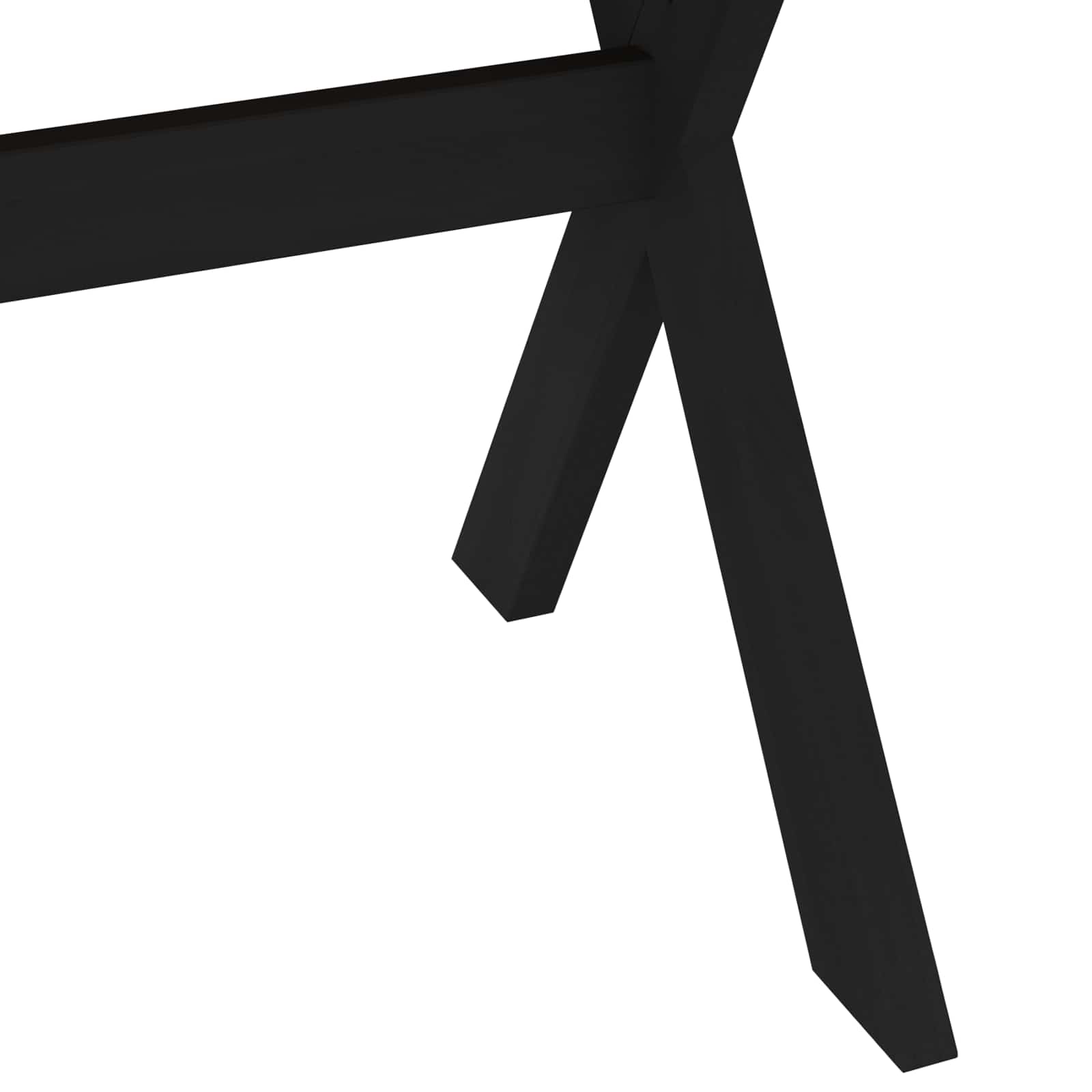 Eettafel NOAIN 160 cm Massief grenenhout Zwart Rechthoekig is nu te koop bij PeponiXL, paradijselijk wonen!